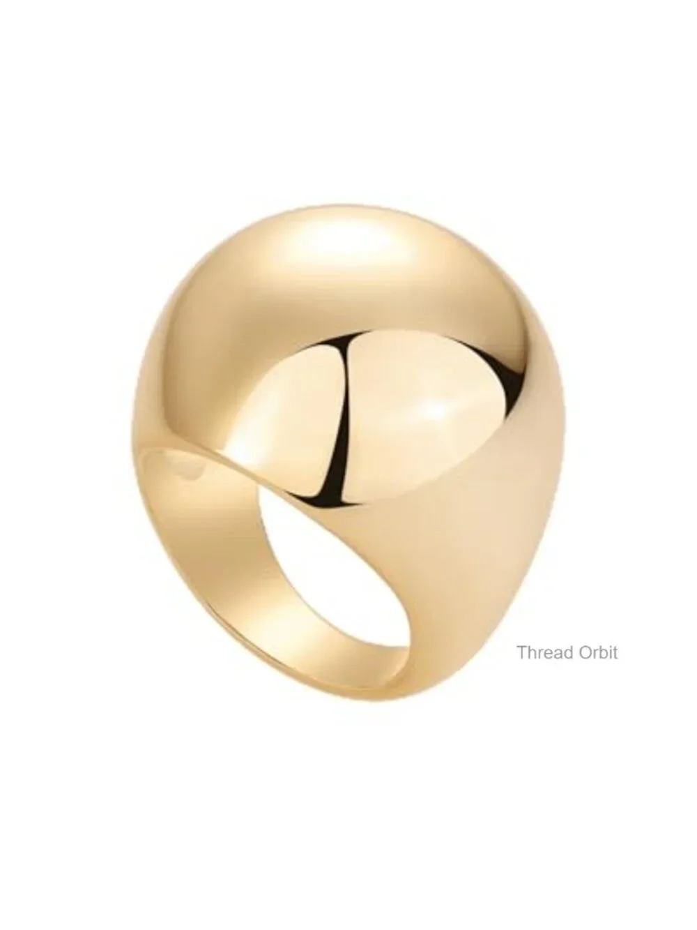 14K Gold Plated Chunky Dome Statement Ring for Women